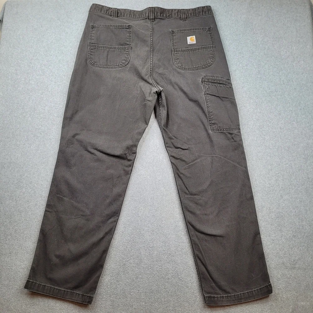 Carhartt Relaxed Fit Canvas Work Pants Mens 40x32 Dark Grey 102291-306